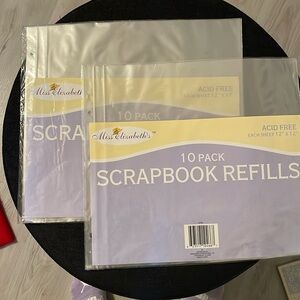 Miss Elizabeth’s Scrapbook Refills- (1) 10 Pack & (1) 6 Pack= 16 -Size:12” x 12”
